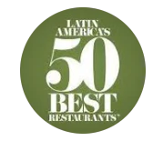 Logo oficial de Latin America’s 50 Best Restaurants, reconocimiento internacional a los mejores restaurantes de la región.
